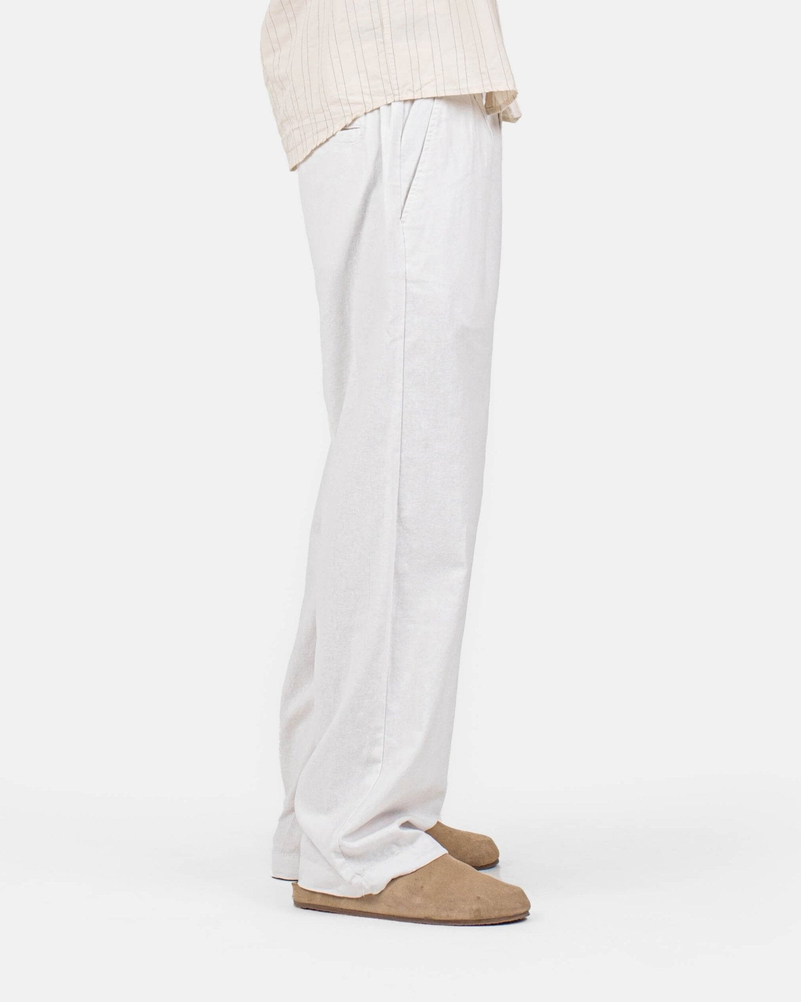 Baggy Hørbukser Hvid | Skagen - clothing.dk